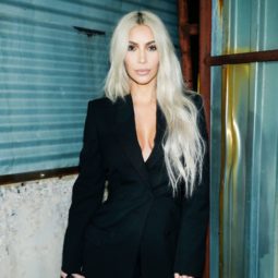 How to repair bleached hair kim kardashian with longe blonde hair standing outside