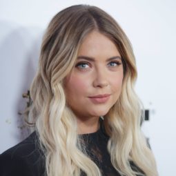 ashley benson long wavy blonde ombre hair