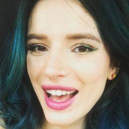 bella thorne with denim hair