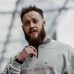 Man with short haircut and shaped beard