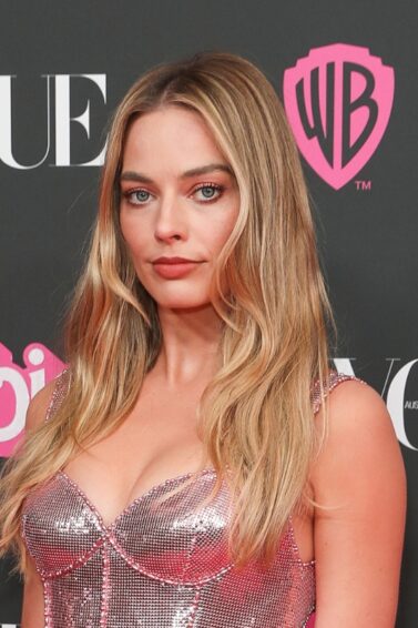 Margot Robbie with a blonde balayage