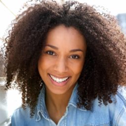 girl with natural afro hair