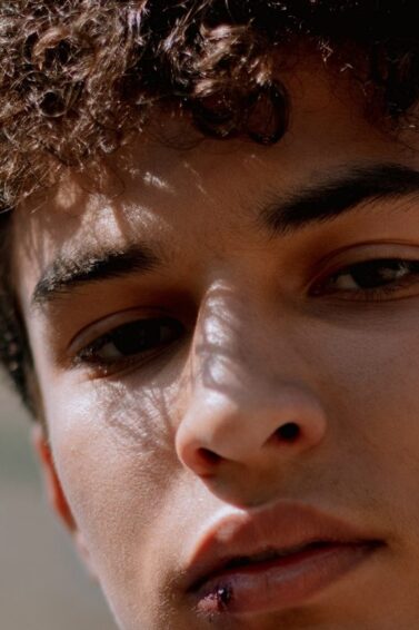 man with curly hair