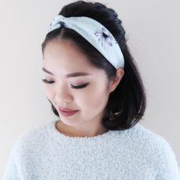 Cute hairstyles for short hair: All Things Hair - IMAGE - half-up, half-down bouffant Instagram bandana