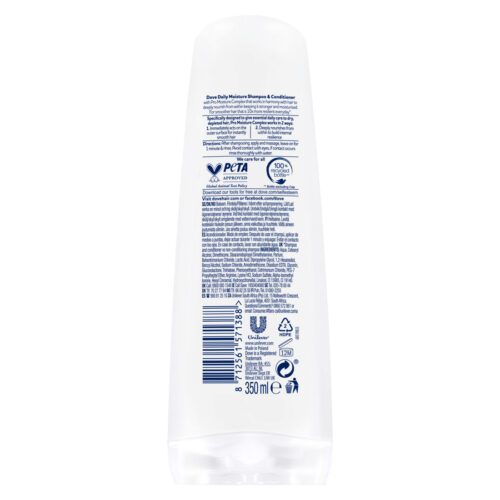 Dove Daily Moisture Conditioner Back Bottle View