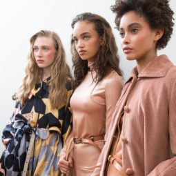 The lazy girl's guide to finding the best leave-in conditioner for dry hair: shot of three models backstage with three different hair types