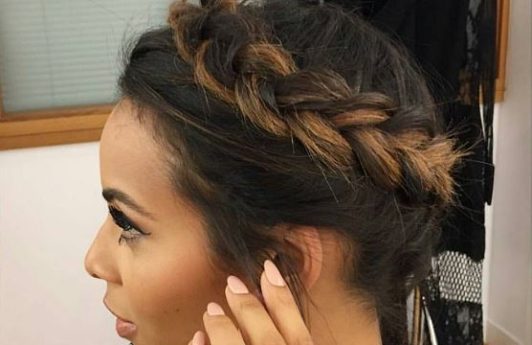 Rochelle Humes: All Things Hair - IMAGE - Halo braid, around the world braid