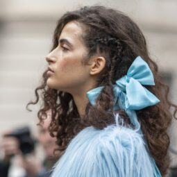 Woman with a loose perm