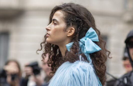 Woman with a loose perm