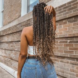 Woman with ombre marley twists