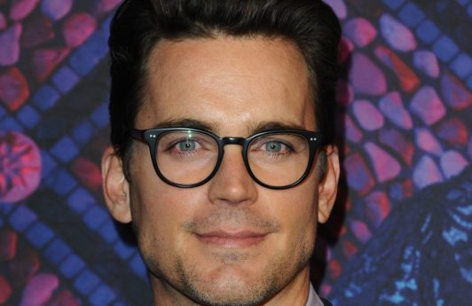 Hairstyles for men over 40: Photo of Matt Bomer with dark brown slicked quiff hair