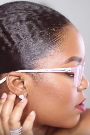 youtuber mini marley with sleek low puff natural hair