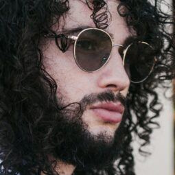 man with curly hair