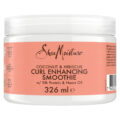 A front view of a SheaMoisture Coconut Hibiscus Curl Enhancer Smoothie container