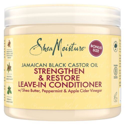 Shea Moisture Jamaican Black Castor Oil Strengthen And Restore Leave-In Conditioner Front view