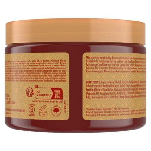 Shea Moisture Manuka Honey Mafura Oil Intensive Hydration Hair Masque Back View