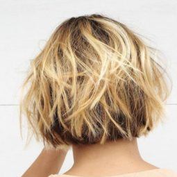 short layered bob blonde haircut