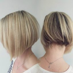 blonde bob stacked haircut