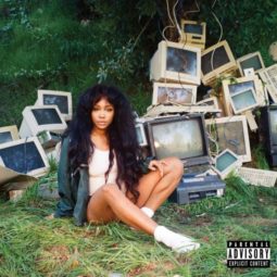 SZA - CTRL album cover - long black afro wavy hair