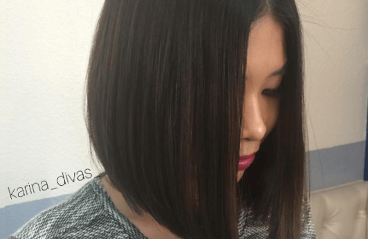 Asian hairstyles: graduated long bob