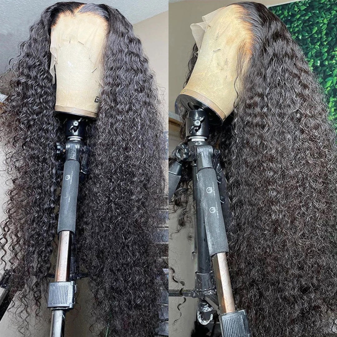 Deep Curly 13x6 Transparent Lace Front Wigs