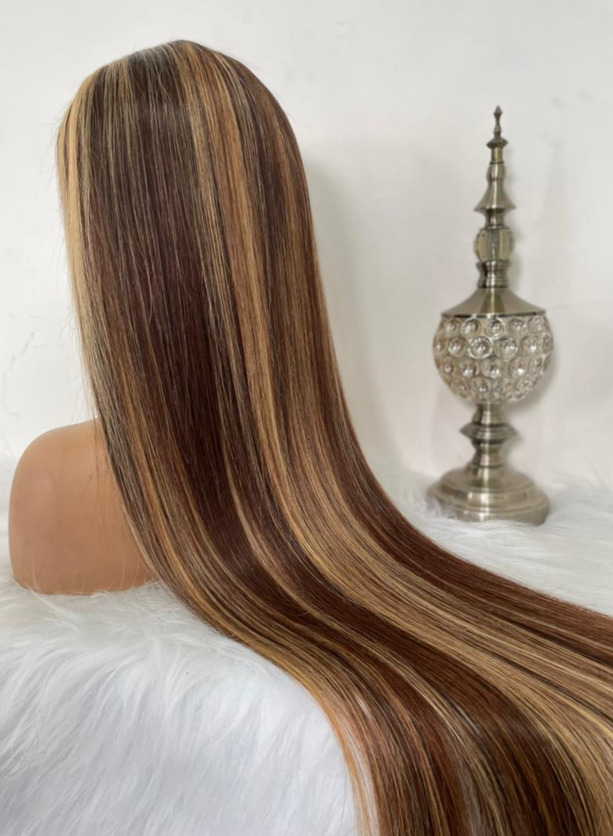 Highlighted Straight 13X4 Transparent Lace Front Wig