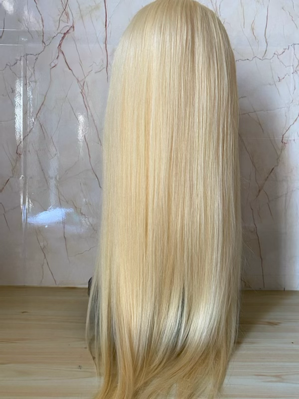 4/613 (Brown Roots) Straight 13X4 Transparent Lace Front Wig